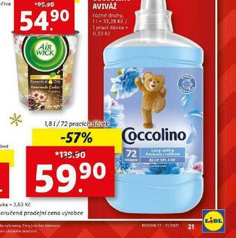 Lidl Coccolino aviváž nabídka