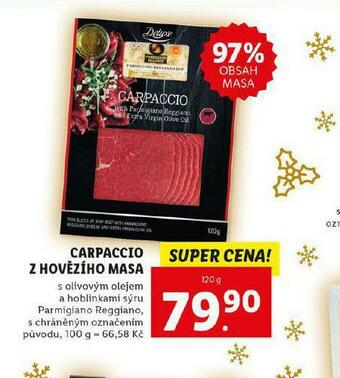 Lidl Carpaccio z hovězího masa nabídka