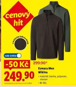 Lidl Esmara Men Mikina nabídka