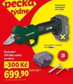 Lidl Parkside 20V Aku nůžky na větve nabídka