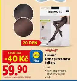 Lidl ESMARA Termo Punčochové Kalhoty nabídka