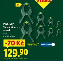 Lidl Parkside Sada upínacích svorek nabídka
