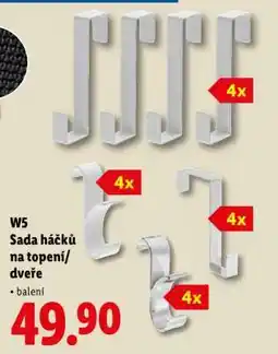 Lidl W5 Sada háčků na topení/dveře nabídka