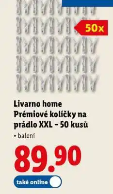 Lidl Livarno home Prémiové kolíčky na prádlo XXL – 50 kusů nabídka