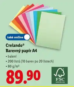 Lidl CRELANDO Barevný papír A4 nabídka