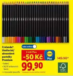 Lidl Crelando Umělecké/akvarelové pastelky Premium nabídka