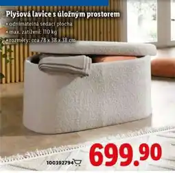 Lidl Plyšová lavice s úložným prostorem nabídka