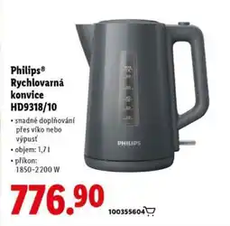 Lidl Philips Rychlovarná konvice HD9318/10 nabídka