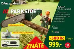 Lidl Parkside 20V Aku prořezávač nabídka