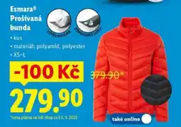Lidl ESMARA PROŠÍVANÁ BUNDA nabídka