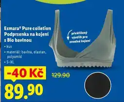 Lidl Esmara Pure colletcion Podprsenka na kojení s Bio bavlnou nabídka