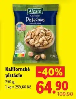 Lidl KALIFORNSKÉ PISTÁCIE nabídka