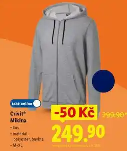 Lidl CRIVIT MIKINA nabídka