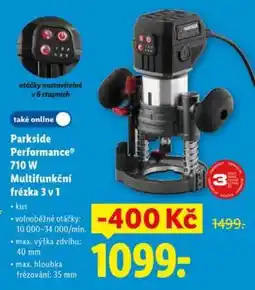 Lidl Parkside Performance 710 W Multifunkční frézka 3 v 1 nabídka