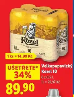 Lidl Velkopopovický Kozel 10 nabídka