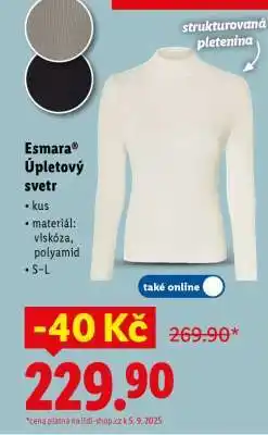 Lidl Esmara ÚPLETOVÝ SVETR nabídka