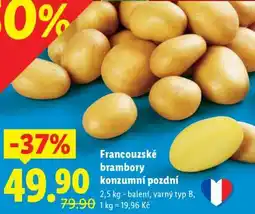 Lidl Francouzské brambory konzumní pozdní nabídka