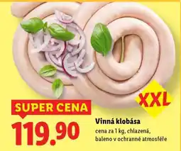 Lidl Vinná klobása nabídka