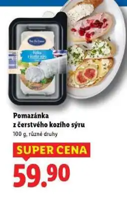 Lidl Pomazánka z čerstvého kozího sýru nabídka