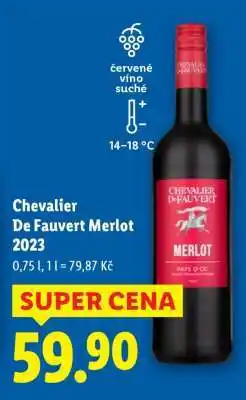 Lidl Chevalier De Fauvert Merlot 2023 nabídka