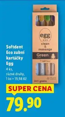 Lidl SOFTDENT ECO ZUBNÍ KARTÁČKY EGG nabídka