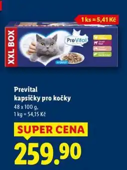 Lidl PREVITAL Kapsičky pro kočky nabídka