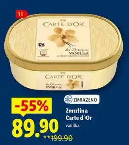 Lidl Zmrzlina Carte d'Or vanilka nabídka