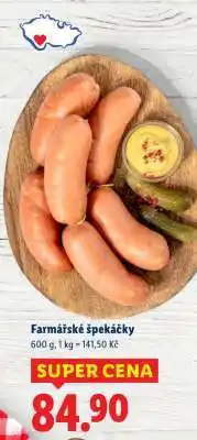 Lidl Farmářské špekáčky nabídka