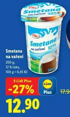 Lidl Pilos Smetana na vaření 12% nabídka