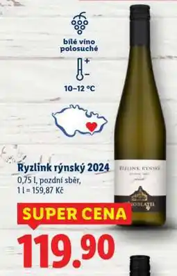 Lidl Ryzlink rýnský 2024 nabídka