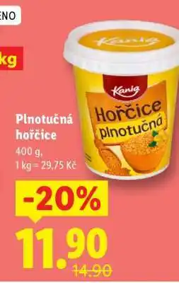 Lidl Kania Plnotučná hořčice nabídka
