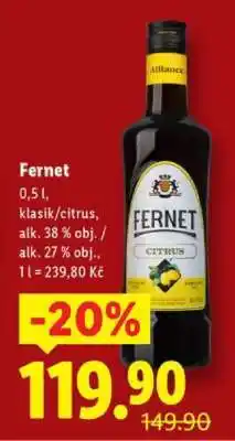 Lidl Fernet nabídka