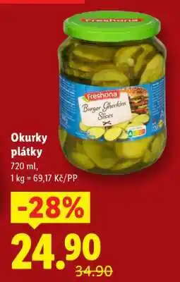 Lidl OKURKY PLÁTKY nabídka
