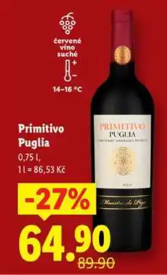 Lidl PRIMITIVO PUGLIA nabídka