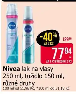 Teta Nivea lak na vlasy 250 ml, tužidlo 150 ml nabídka