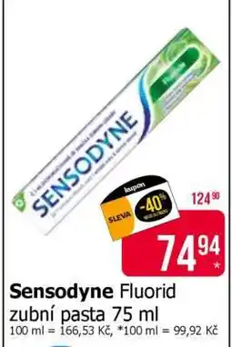 Teta Sensodyne Fluorid zubní pasta 75 ml nabídka
