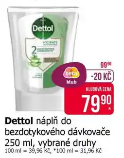 Teta Dettol Náplň do bezdotykového dávkovače nabídka