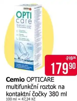Teta Cemio OPTICARE multifunkční roztok na kontaktní čočky 380 ml nabídka