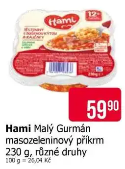 Teta Hami Malý Gurmán masozeleninový příkrm nabídka