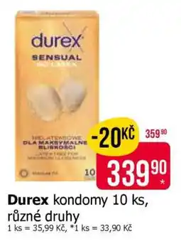 Teta Durex kondomy 10 ks, různé druhy nabídka