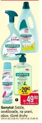 Teta Sanytol čističe, osvěžovače, na praní, obuv, různé druhy nabídka