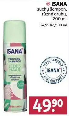Rossmann Isana suchý šampon nabídka