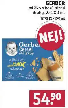 Rossmann Gerber mlíčko s kaší nabídka