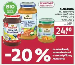 Rossmann Alnatura bio zeleninový příkrm mrkev nabídka