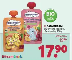 Rossmann Babydream bio ovocná kapsička nabídka