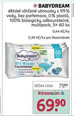 Rossmann Babydream dětské vlhčené ubrousky nabídka