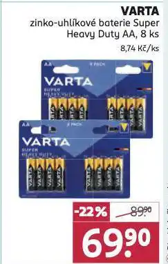 Rossmann Varta zinko-uhlíkové baterie nabídka