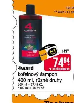 Teta 4ward kofeinový šampon nabídka