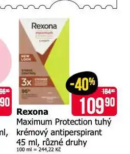 Teta Rexona tuhý krémový antiperspirant nabídka