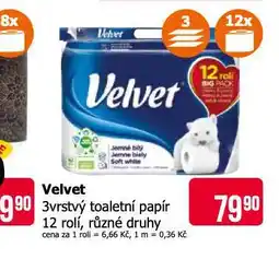 Teta Velvet toaletní papír nabídka